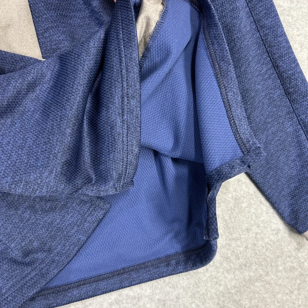 Adidas Sweatshirt Baseball  Blue Pullover Mens M Long Sleeve Athletic w/ Pocket‎
